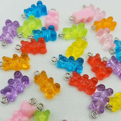 20 Assorted Gummy Bear Charms