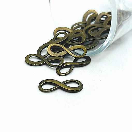 20 Bronze Infinity Connector Charms