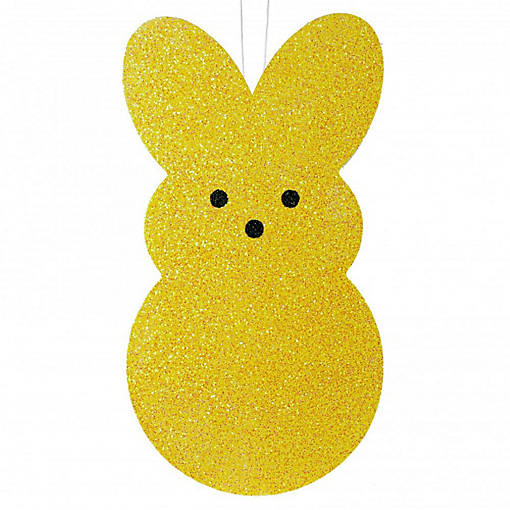 20" Glittered Eva Sugar Bunny: Yellow