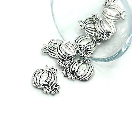 20 Pcs Antique Silver Pumpkin Charms