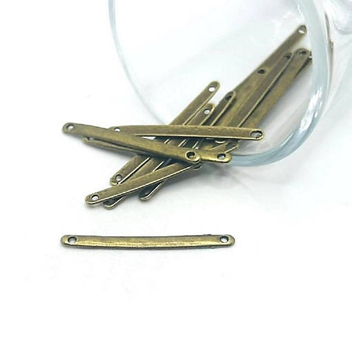 20 Pcs Bronze 3x33mm Bar Connectors