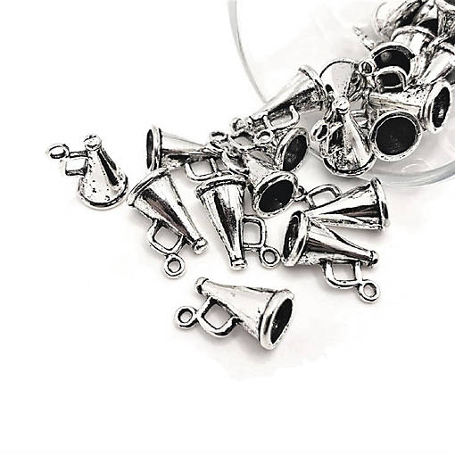 20 Pcs Cheerleading Megaphone 3D Charms