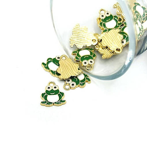 20 Pcs Cute Green Frog Charms
