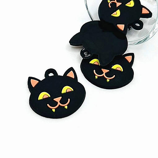 20 Pcs Cute PVC Plastic Cat Pendant