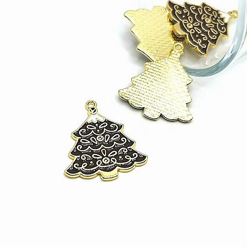 20 Pcs Enamel Christmas Tree Charms