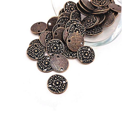 20 Pcs Flower Button Connector Charms
