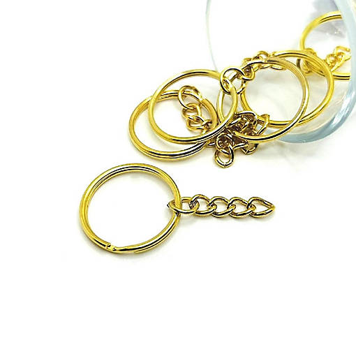 20 Pcs Gold Key Chain Starter Base Rings