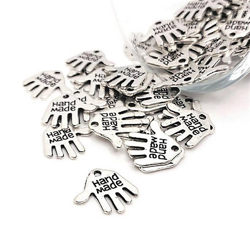 20 Pcs Hand Handmade Artisan Tag Charms
