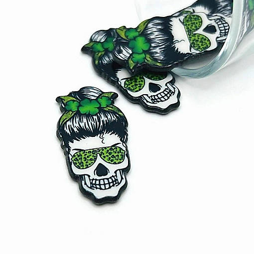 20 Pcs Punk St. Patrick's Day Skulls