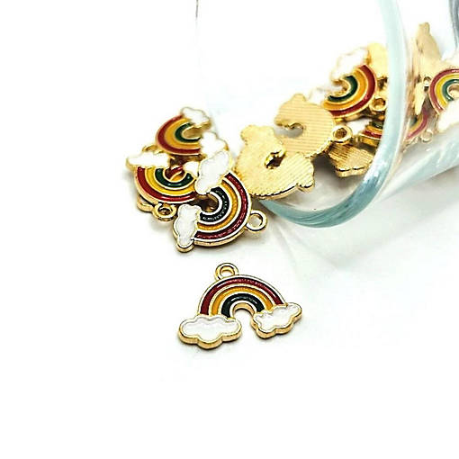 20 Pcs Rainbow Charms with Cloud