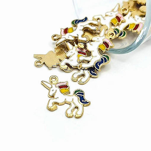 20 Pcs Rainbow Unicorn Charms