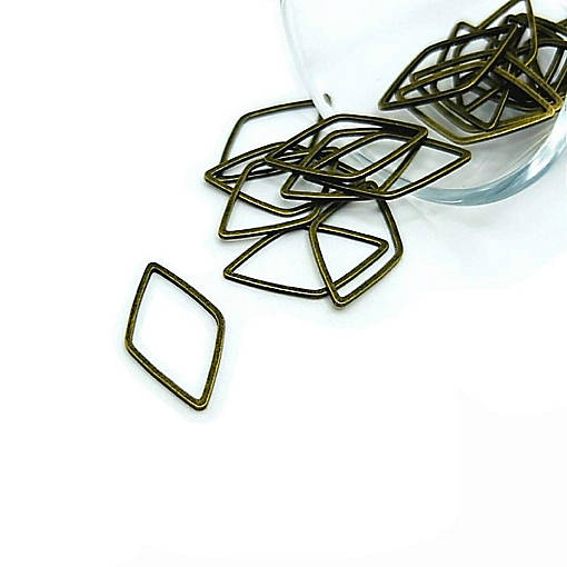 20 Pcs Rhombus Diamond Shape Charms