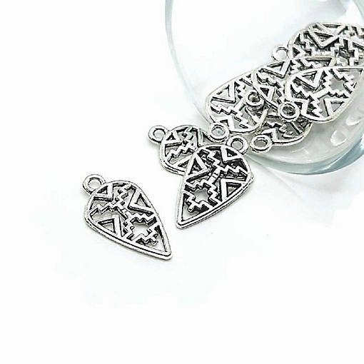 20 Pcs Silver Aztec Arrow Charms