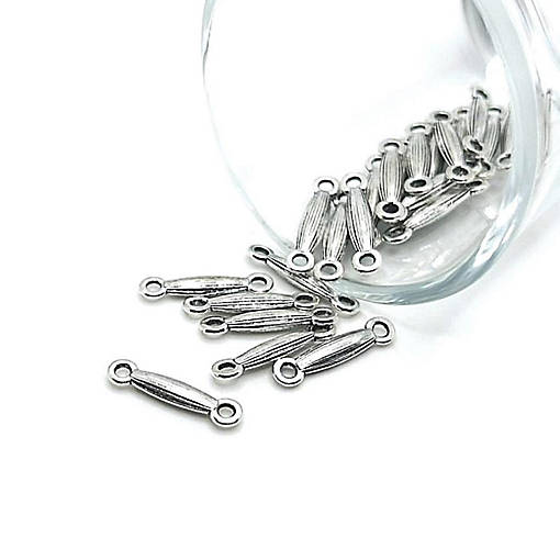 20 Pcs Silver Decorative Bar Connectors