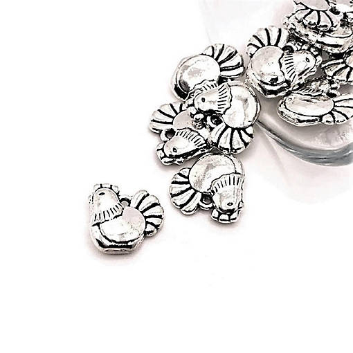 20 Pcs Silver Hen Chicken Charms
