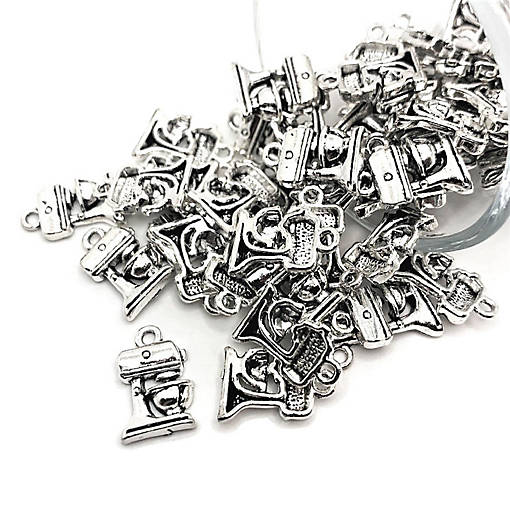 20 Pcs Silver Mixer Baking Charms
