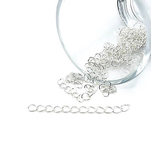 20 Pcs Silver Necklace Extenders