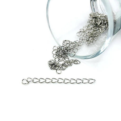 20 Pcs Silver Necklace Extenders