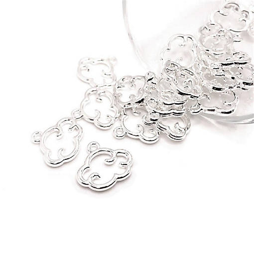 20 Pcs Silver Plated Cloud Charms