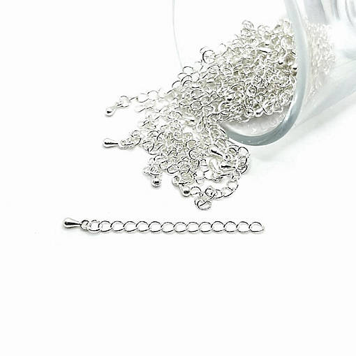 20 Pcs Silver Plated Necklace Extenders