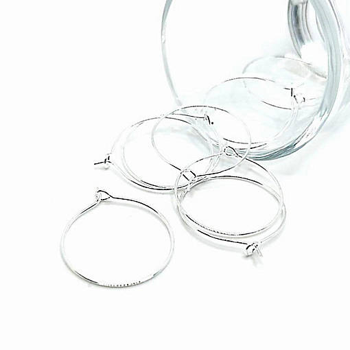 20 Pcs Silver Plated Wine Ring Bases