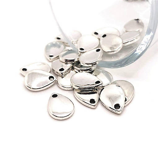 20 Pcs Silver Waterdrop Embellishments