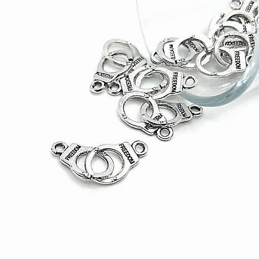 20 Pcs Small Freedom Handcuff Charms