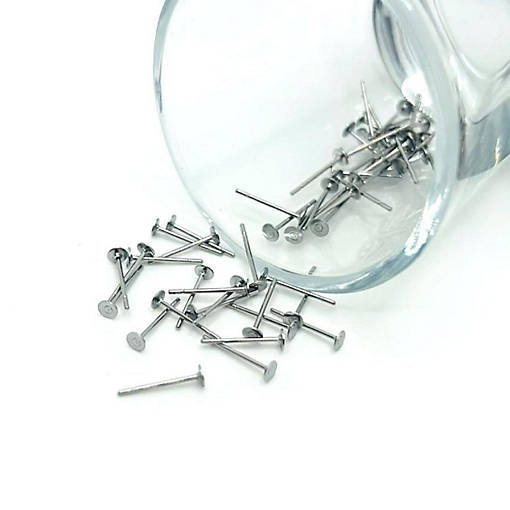 20 Pcs Stainless Steel Ear Stud Bases