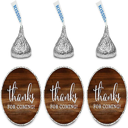 216 Rustic Wood Thanks for Coming Labels
