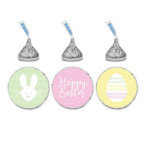 216PK Happy Easter Chocolate Drop Labels