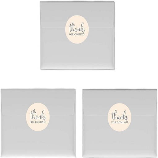 216PK Ivory Thanks Chocolate Drop Labels