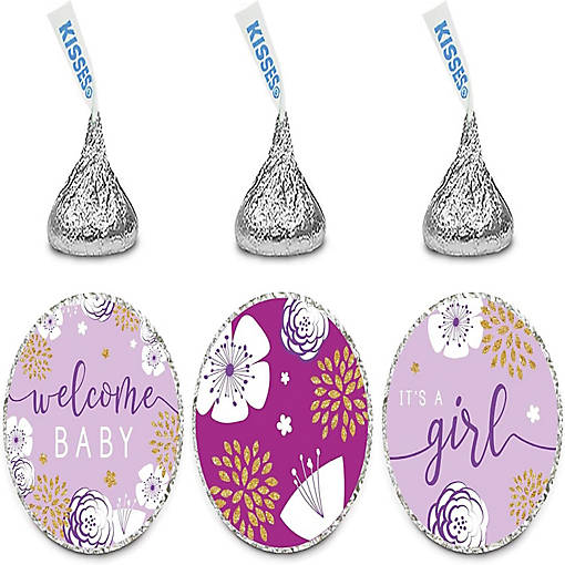 216PK Spring Floral Lavender Drop Labels