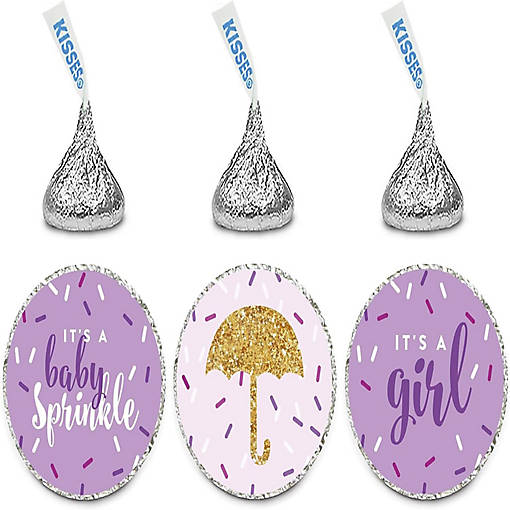 216PK Sprinkle Lavender Chocolate Labels