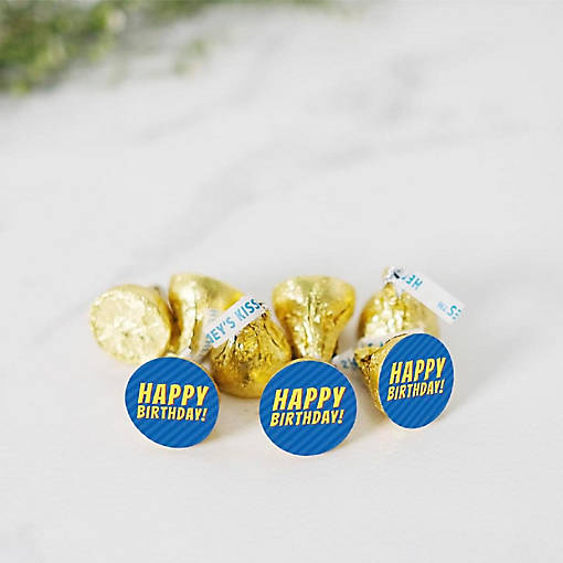 216PK Superhero Chocolate Drop Labels