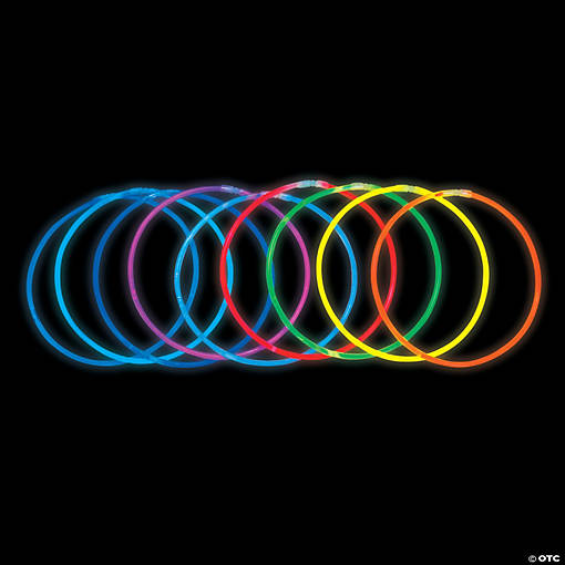 22" Bulk 50 Pc. Premium Solid Color Plastic Breakaway Glow Necklaces