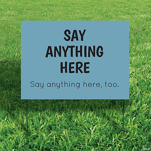 22" x 16" Personalized Message Double-Sided Yard Sign