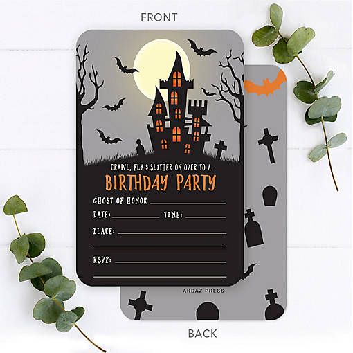 24 Halloween Invitation CrawlFly/Slither