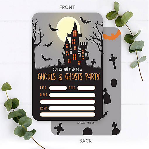 24 Halloween Invitations Ghouls &amp; Ghosts