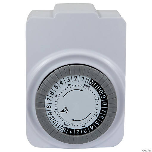 24-Hour Electronic Mechanical Countdown Timer - 3.5" - White