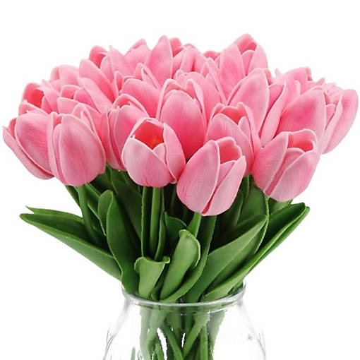 24 Pcs Real Touch Artificial Tulips