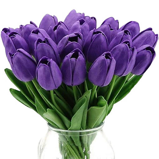 24 Pcs Real Touch Artificial Tulips
