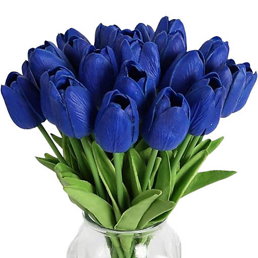 24 Pcs Real Touch Artificial Tulips