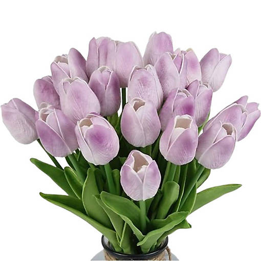 24 Pcs Real Touch Artificial Tulips