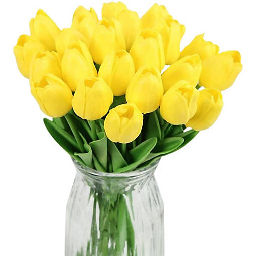 24 Pcs Real Touch Artificial Tulips