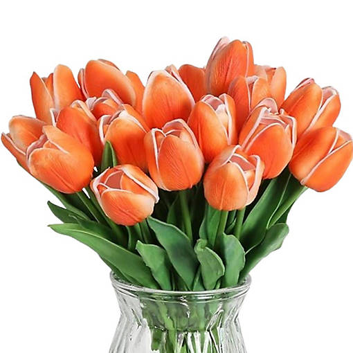 24 Pcs Real Touch Artificial Tulips