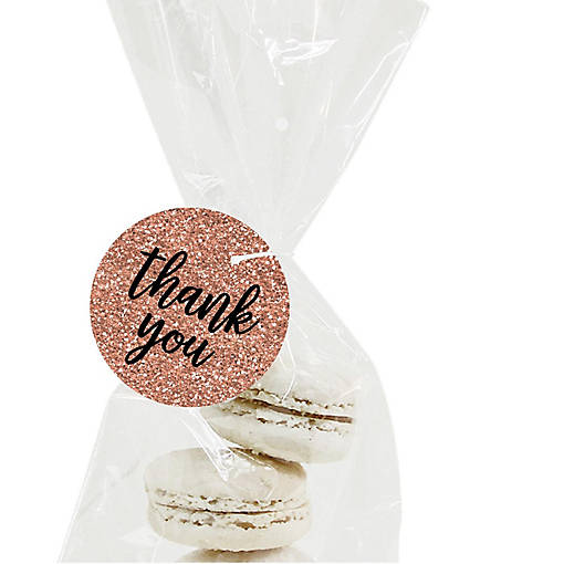 24 Rose Gold Script Black Thank You