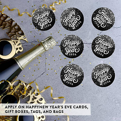 240 Pack Silver Sparkle Labels