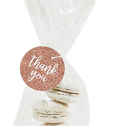 24PC  Rose Gold Glitter Script Thank You