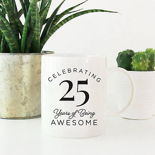 25 Years Awesome Ceramic Mug