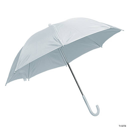 28" DIY Paintable White Nylon Umbrellas with Plastic Safety Knobs - 24 Pc.